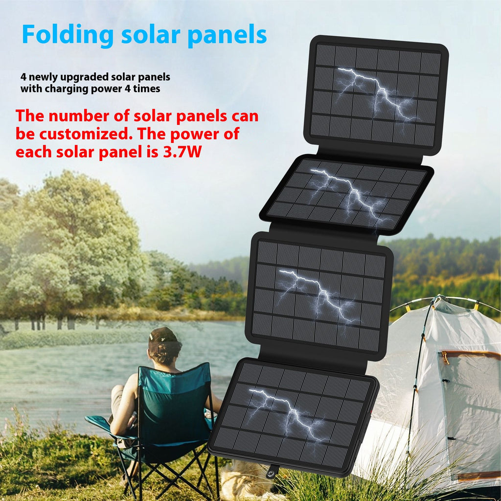 Chargeur d'urgence de charge solaire pliant