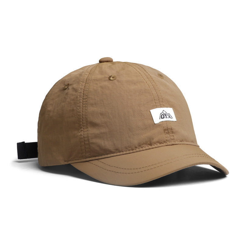 Simple and Fashionable Solid Color Quick Dry Short Brim Baseball Soft-top