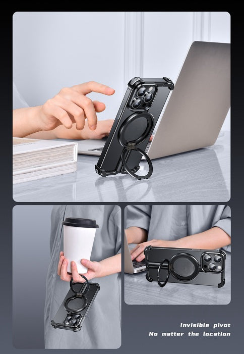 Airbag métallique anti-retour Shell Phone Case Protective Shock Absorption Aéronautique Grade Alumin