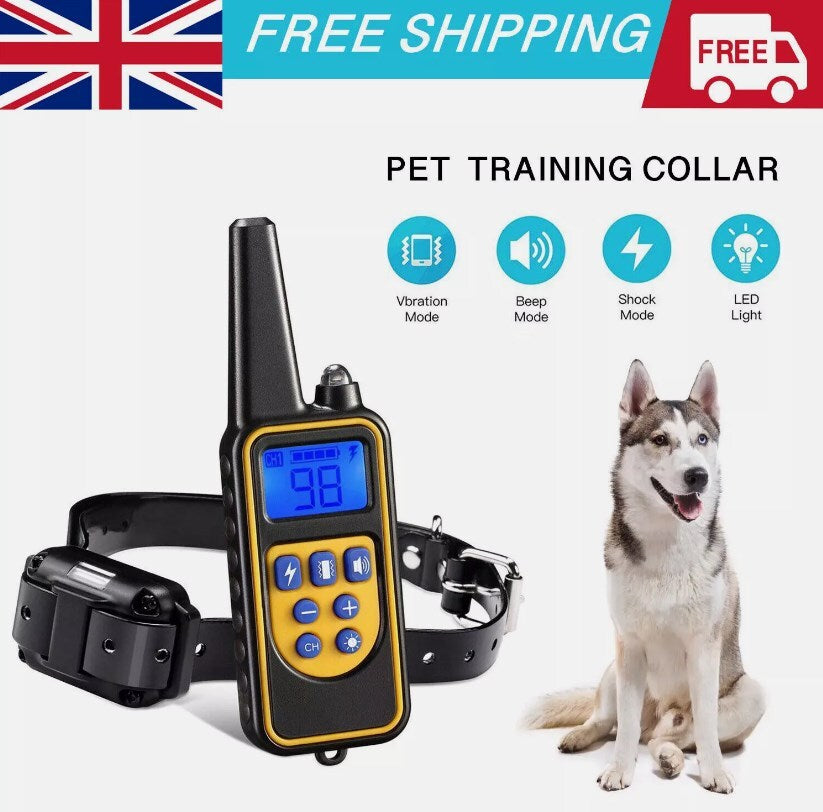 800M Électric Pet Dog Training E-Collar Anti-Bark Obedience télécommande LCD