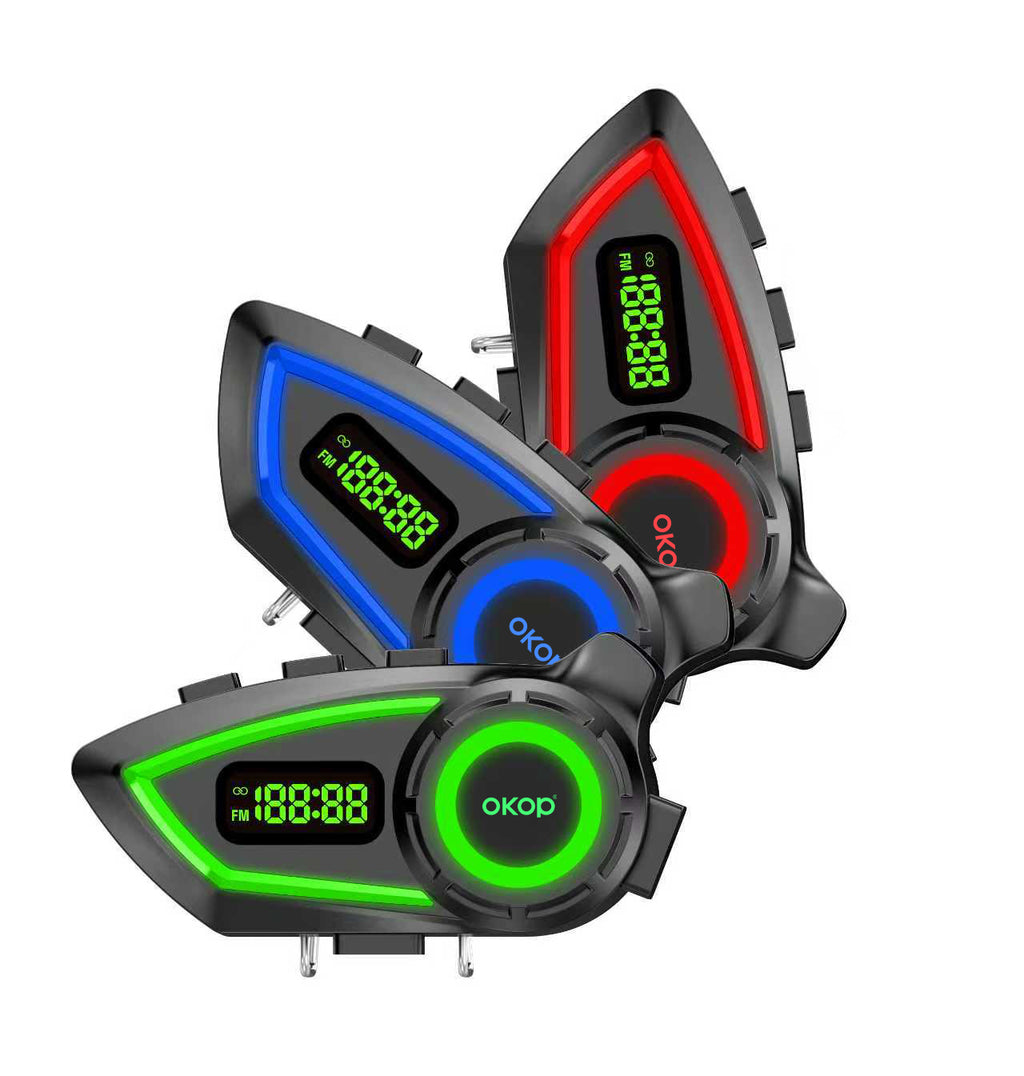 KP-290 Casque de moto Bluetooth casque Intercom Musique imperméable Bruit Annulation Di