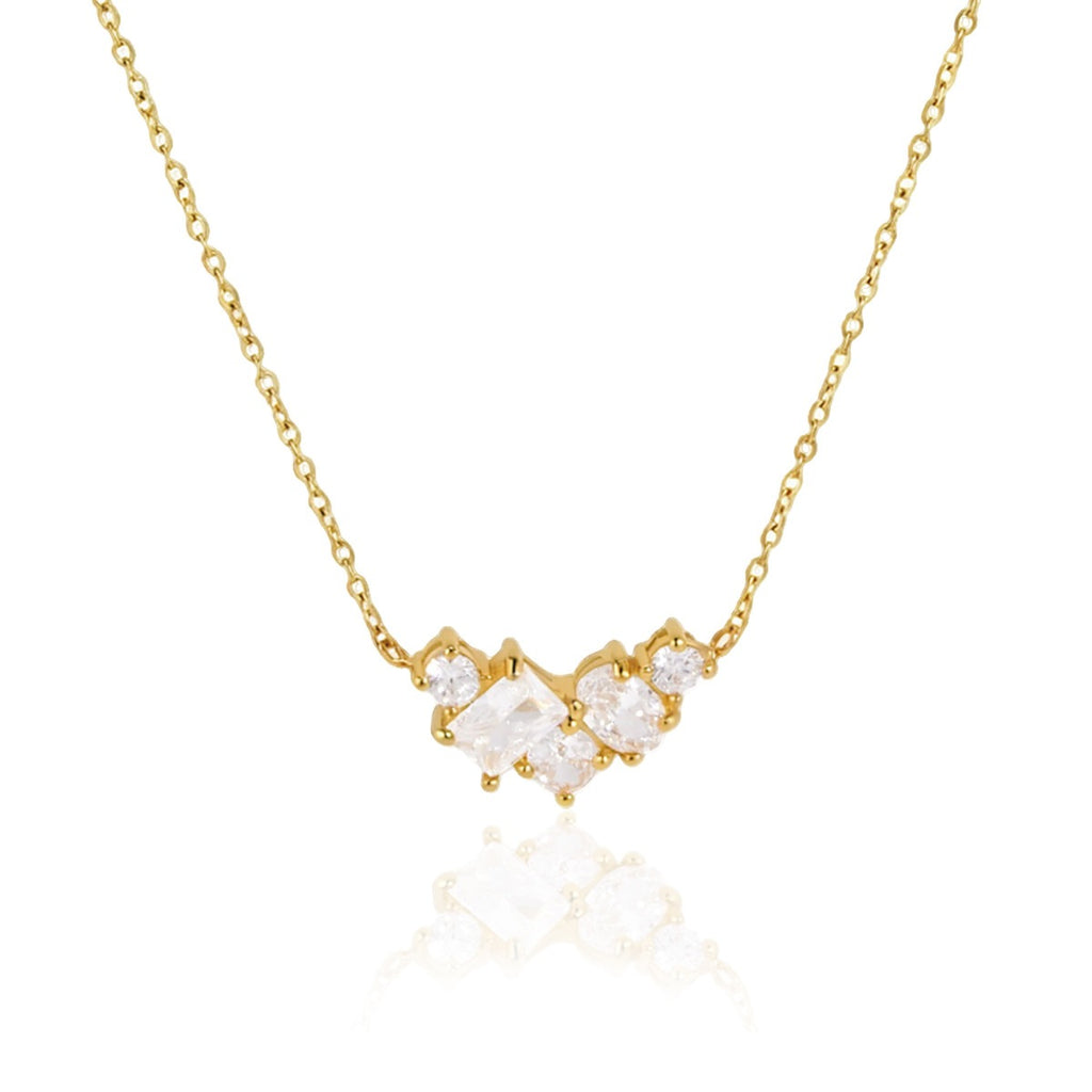 Touchion Zircon Titanium Collier en acier Léger Luxe