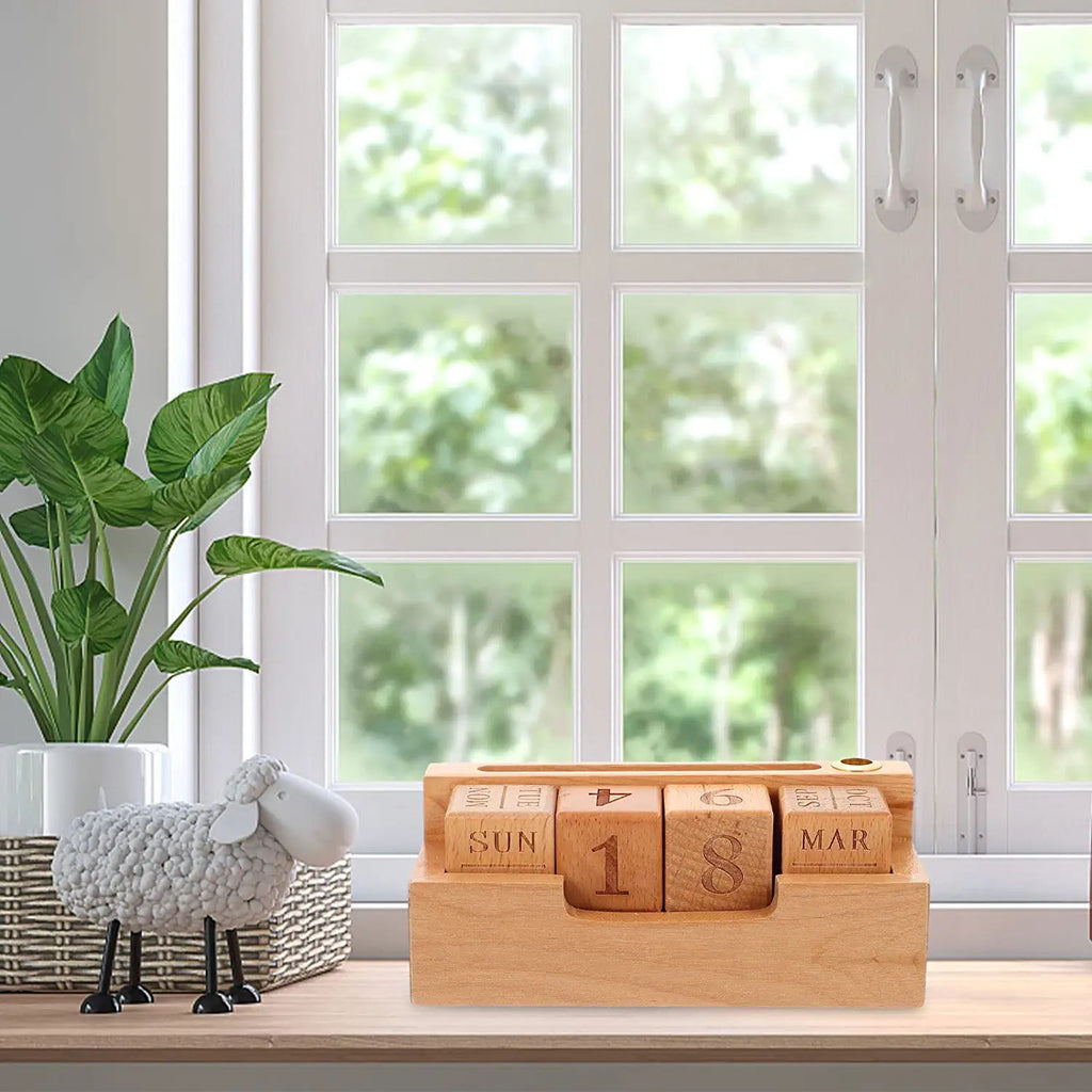 Bureau de calendrier simple en bois massif