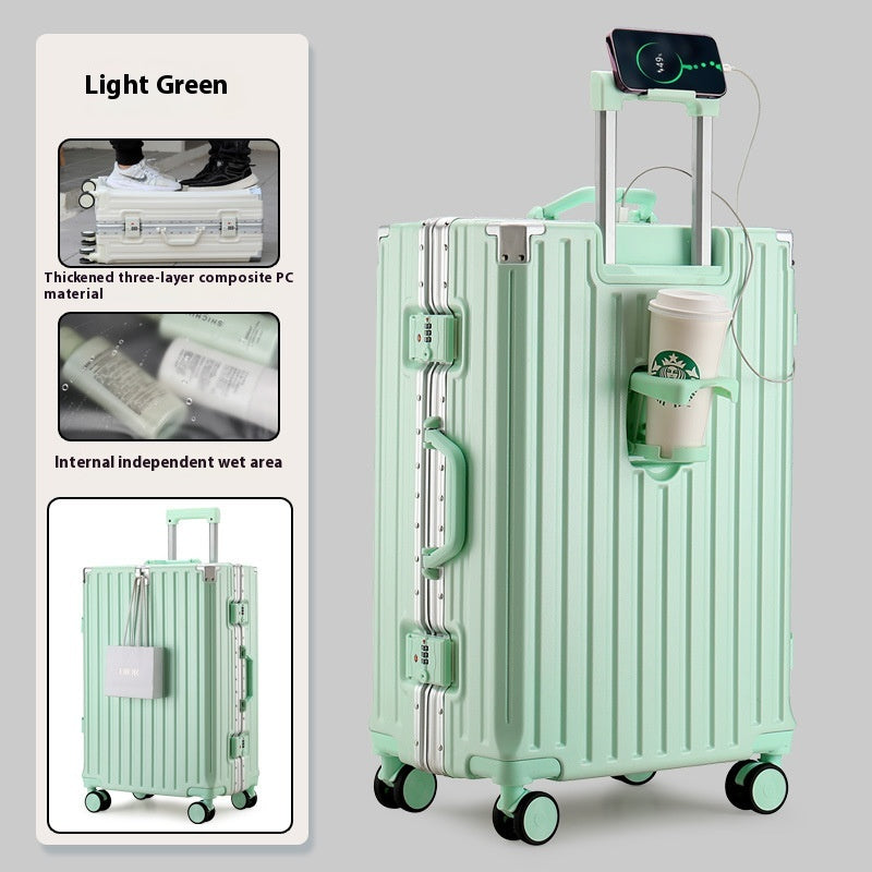Grande capacité Travel Aluminium Frame Password Bagage