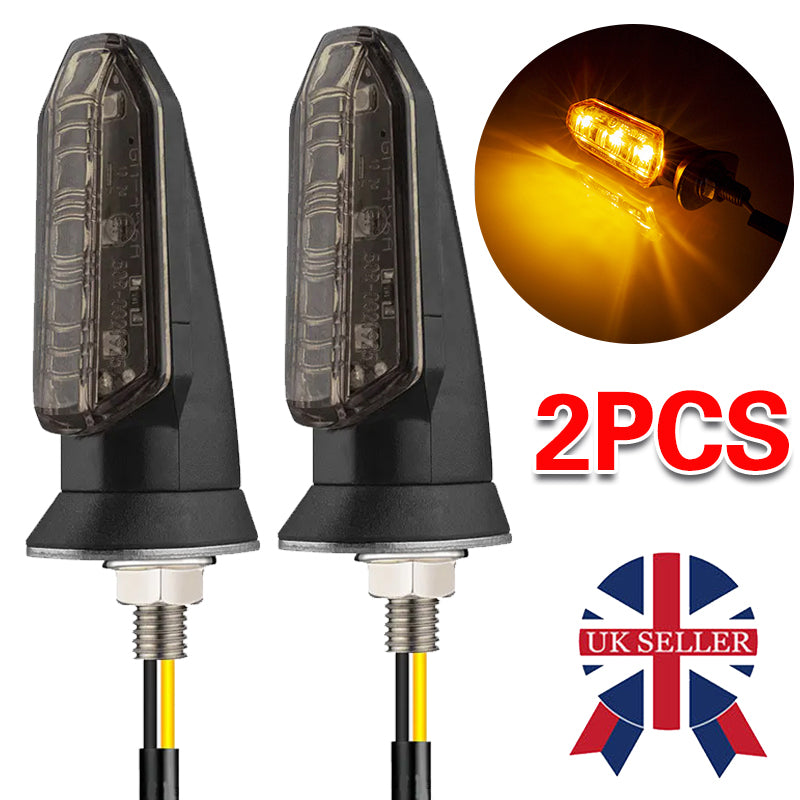 2Pcs moto moto tourner feux de signalisation indicateurs lampe Amber Mini LED 12V