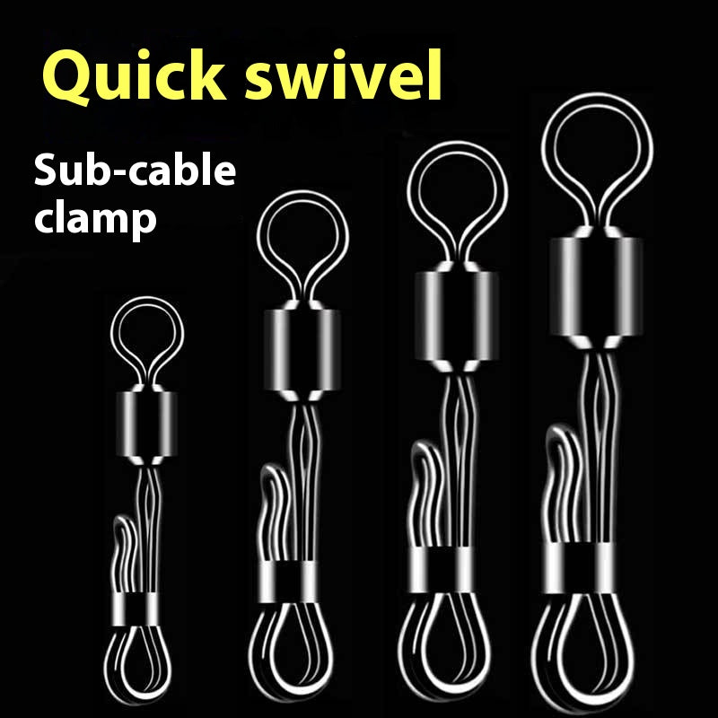 Quick Line Change Barrel Swivel Bearing Sortie rapide 8 mots Anneau