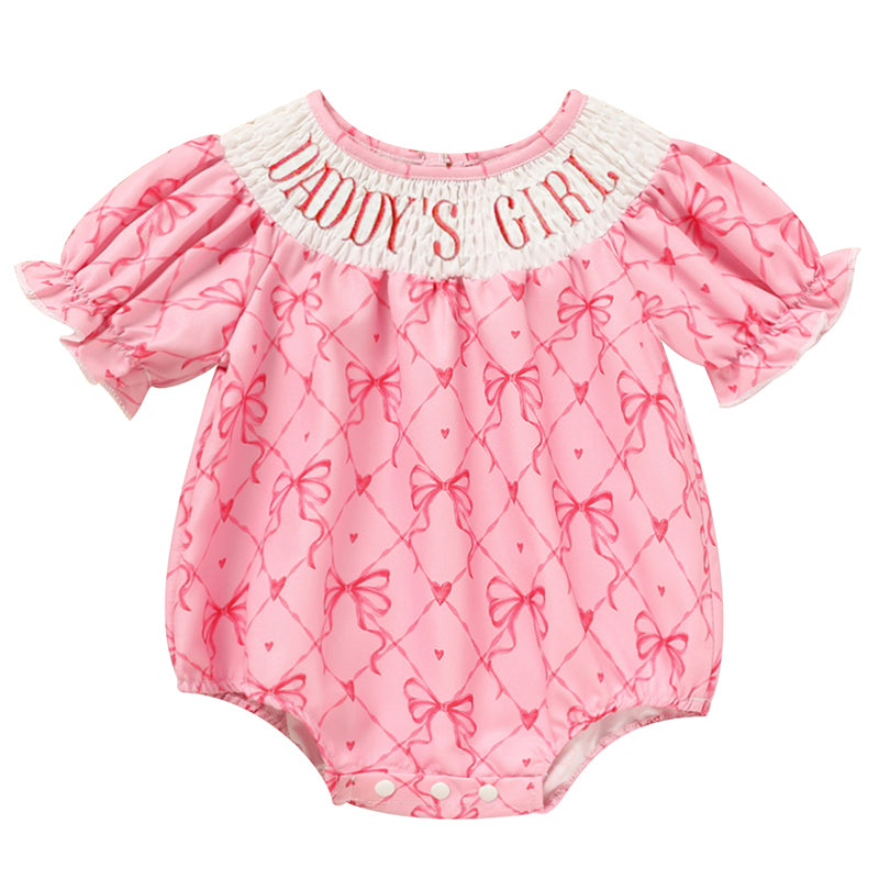 Rompeur graphique Bowknot de bébé fille