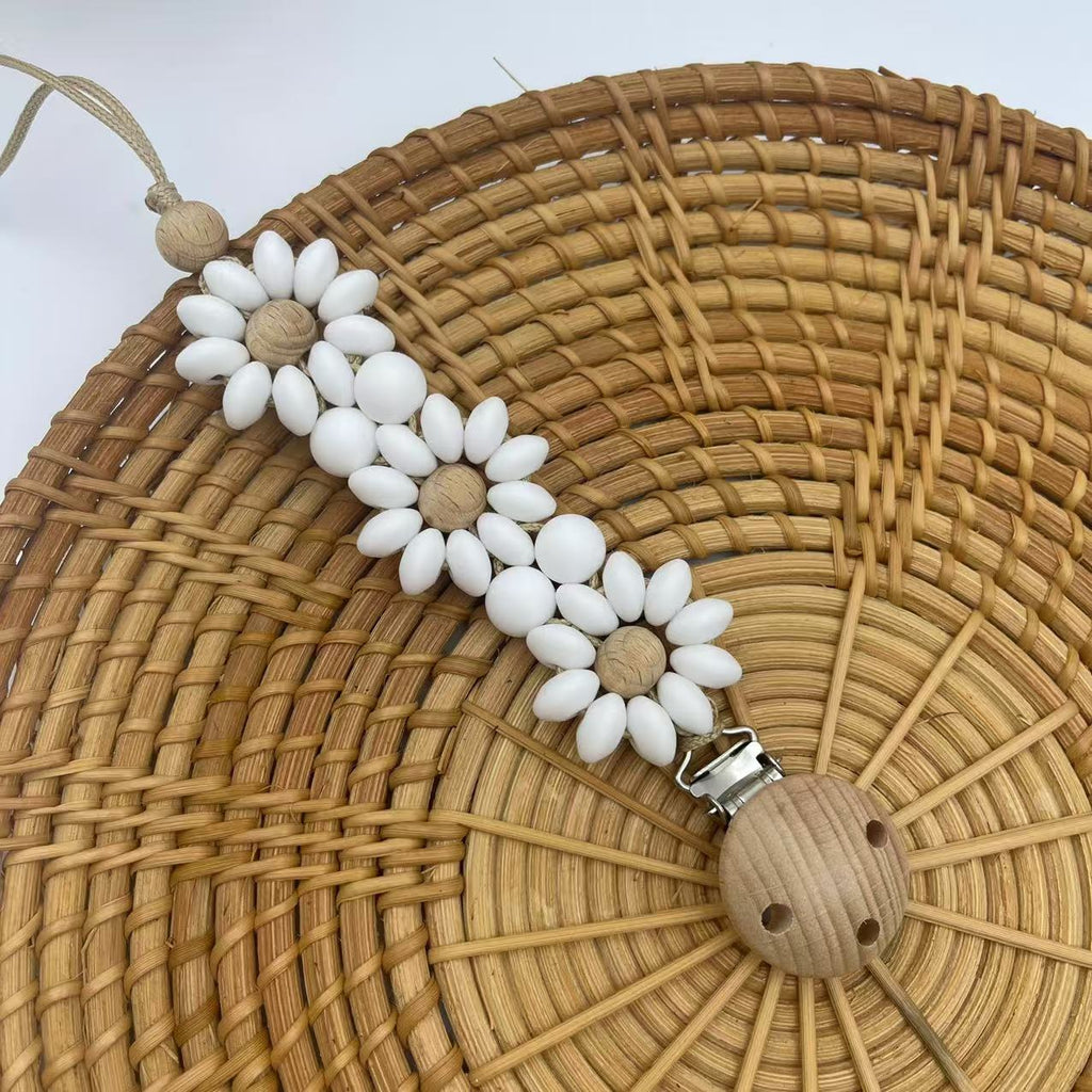 Baby Flower Silicone Pacifier Clip