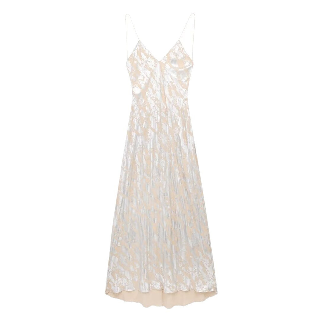 Robe de sous-vêtements imprimés en métal pour femmes