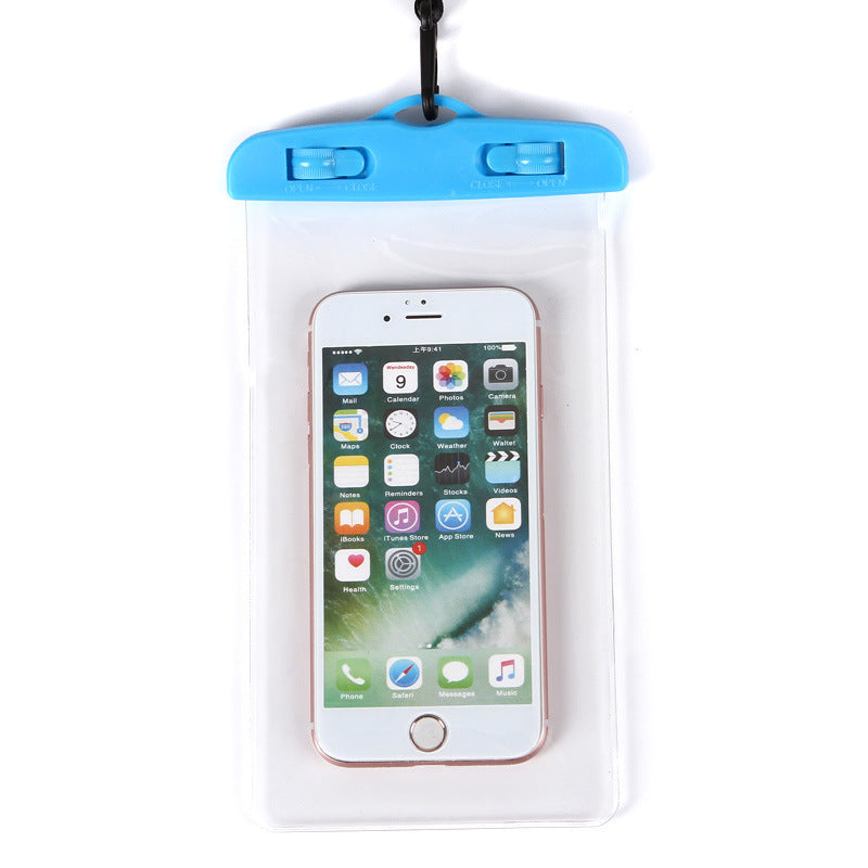 Sac de téléphone portable lumineux scellé plage transparente Couverture imperméable