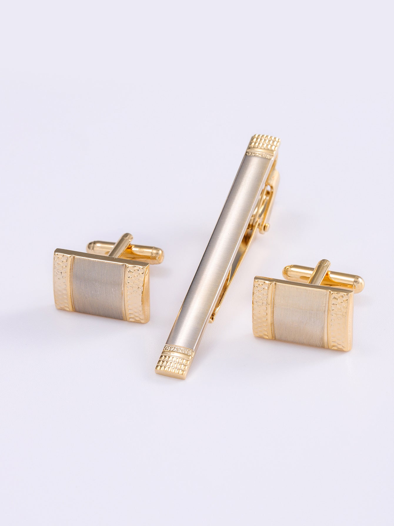 Hommes formal Business Cufflinks and Tie Clip Set