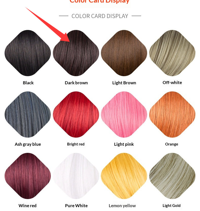 Women High Temperature Fiber Wig with Middle Part