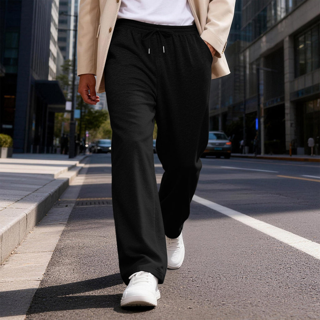 Pantalons à cordes à cordon droit pour hommes