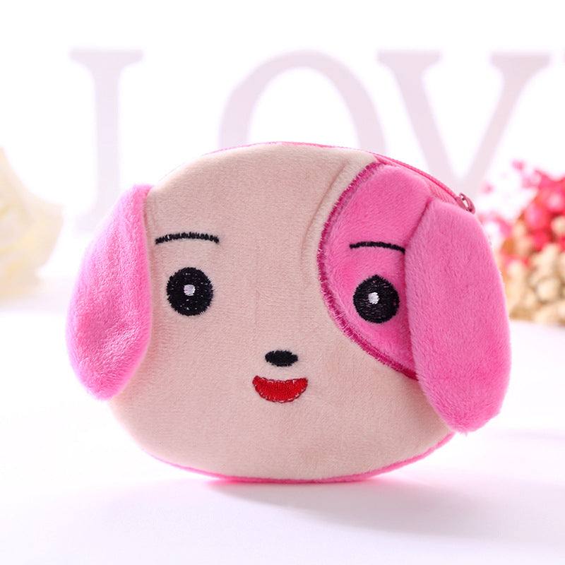 En peluche Mignon Coin Purse Cartoon Cloth cas clé pour femmes