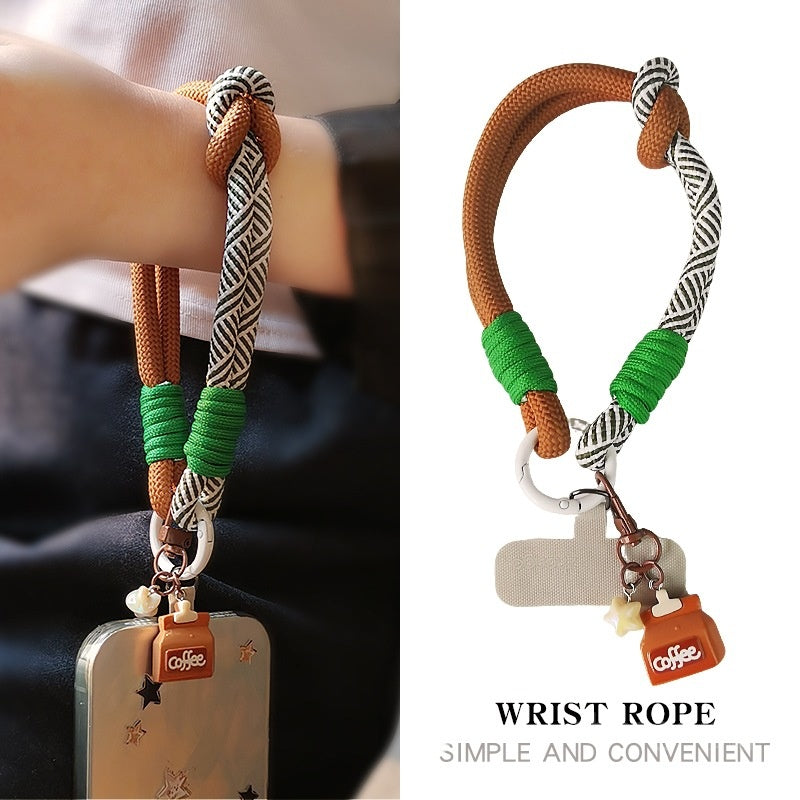 Portable de voyage extérieur Tag Woven Téléphone Lanyard