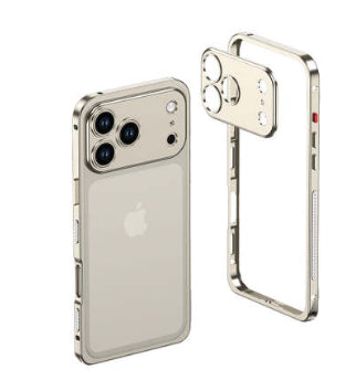 Convient pour 1716promax Seahorse Buckle Frame with Lens Phone Case 15 Metal