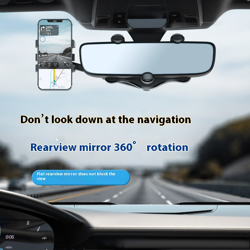 Car Rearview Mirror Mobile Phone Navigation Bracket