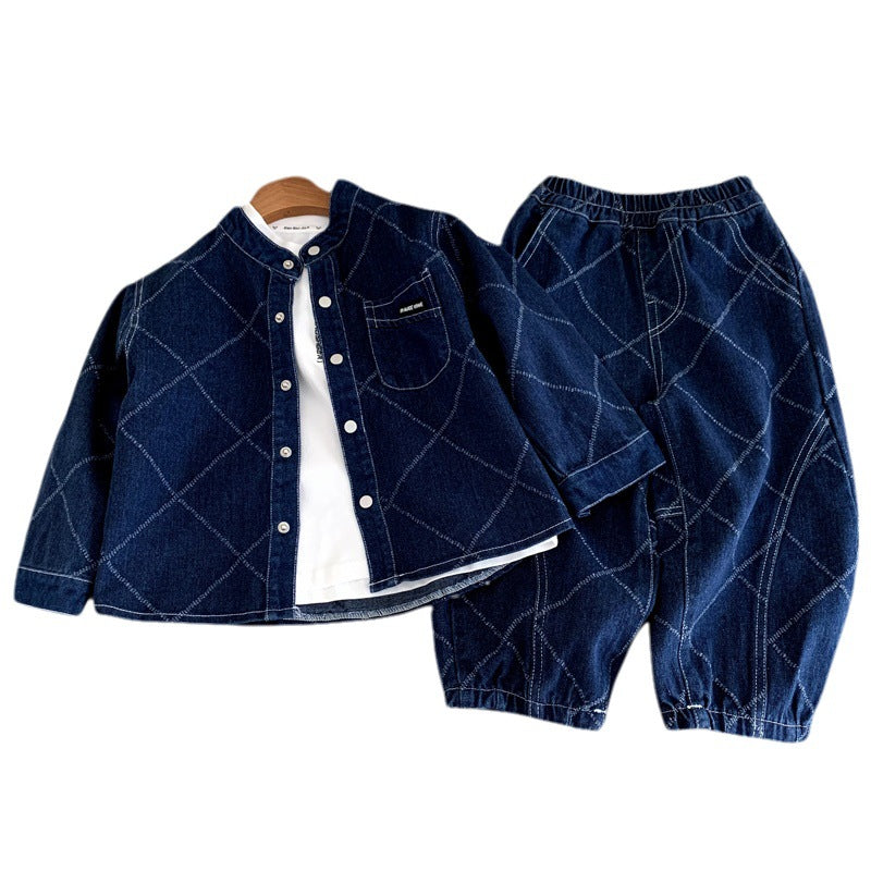 Combinaison de denim de printemps pour garçons