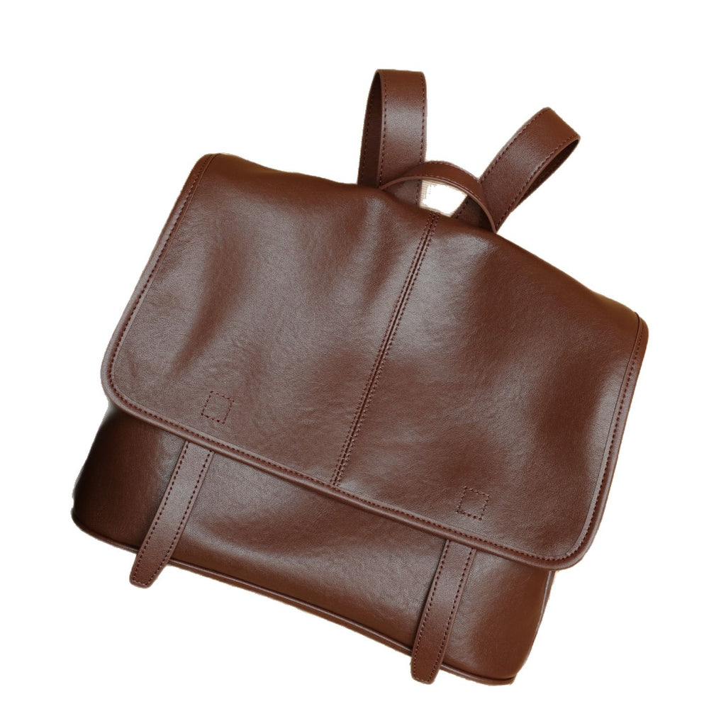 Sac à dos en cuir tanné végétal pour femmes