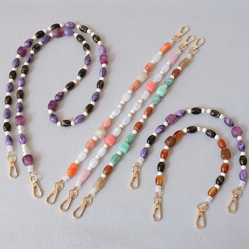 Accessoires de chaîne de perles colorés tout-match