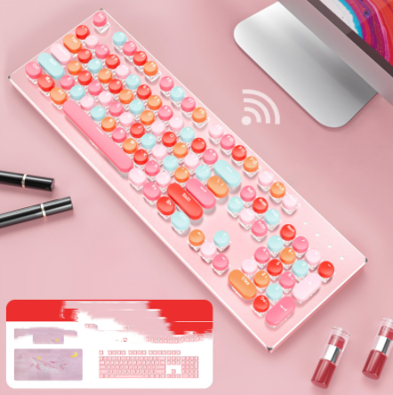 Macaron Clavier mécanique filé et jeu de souris de l'axe vert