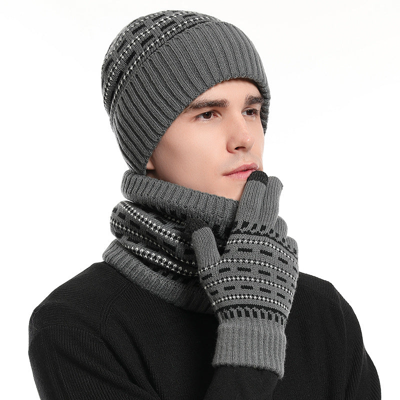 Ensemble de chapeaux casual chaud pour hommes