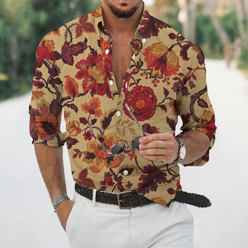 Chemise Florale Retro pour Homme
