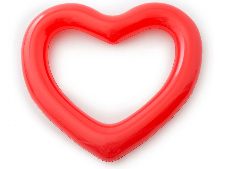 Net Red Ins Love Floating Row of Seats Oversize 120cm Coeur en forme d'anneau de bain d'eau jouet