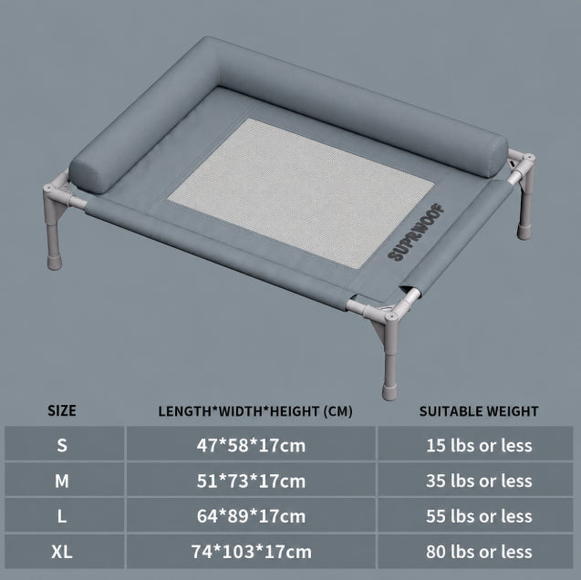 Raised Breathable Washable Pet Bed