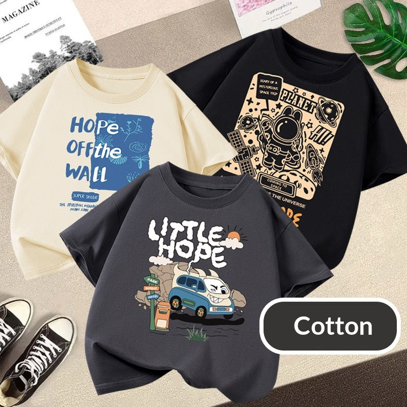 T-shirt en coton à manches courtes pour garçons