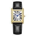 Bracelet de montre en cuir de couple simple carré montre étudiante étanche