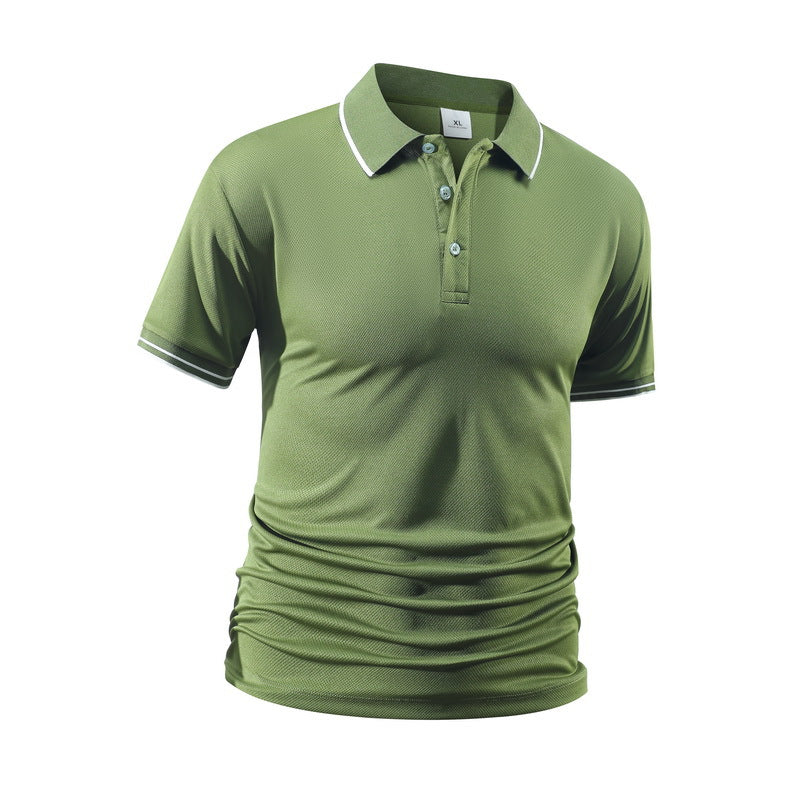 Polo homme avec plateau de col Lapel