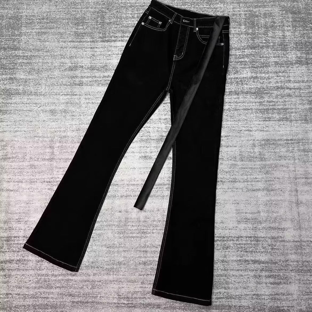 Pantalons de denim avec cordons de serrage pour hommes et femmes
