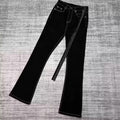 Pantalons de denim avec cordons de serrage pour hommes et femmes
