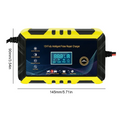 Chargeur de batterie de voiture 12V 6A Pulse Réparation LCD Chargeur de batterie automatique intelligent GEL Le