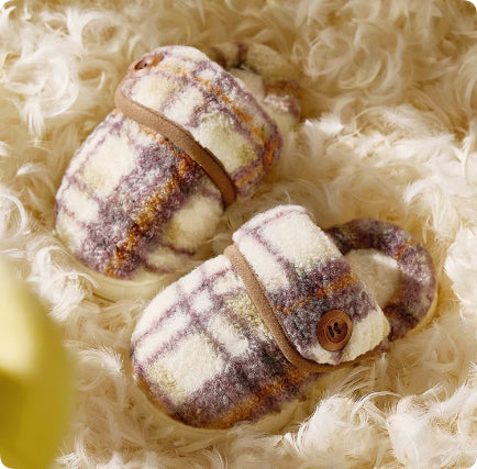 Children's Silent Warm Thick Indoor Fur Shoes