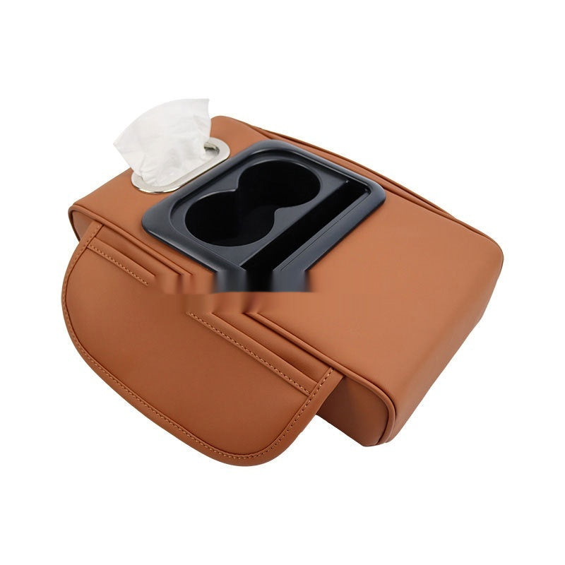 Universal hauteur-réglage Pad porte-cup Entreposage Tissue Box Organizer Car Armrest Box Cus