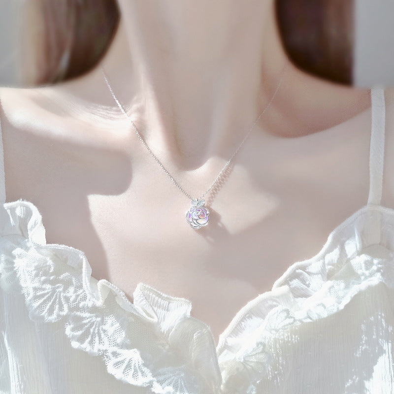 Camellia Advanced Design Niche délicate collier de collier de fleur Bracelet