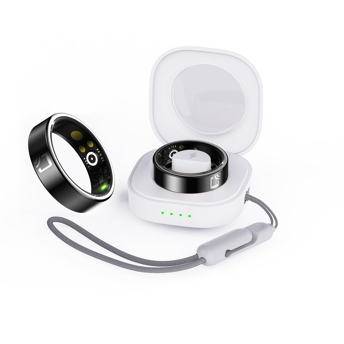 Ceramic Smart Anneau Heart Rate Blood Oxygen Sommeil Imperméable