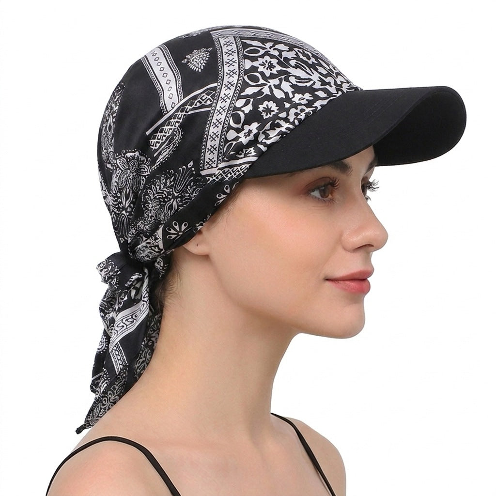 Fleur de cajou modèle Sateen carré écharpe avec chapeau imprimé