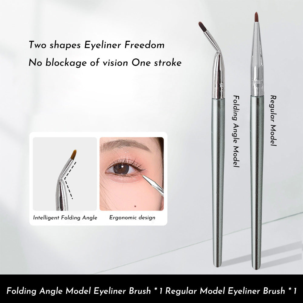 Brush Eyeliner Bend Head Détails des yeux Brosse de maquillage sous les yeux Pinceau pour femmes Lin fin