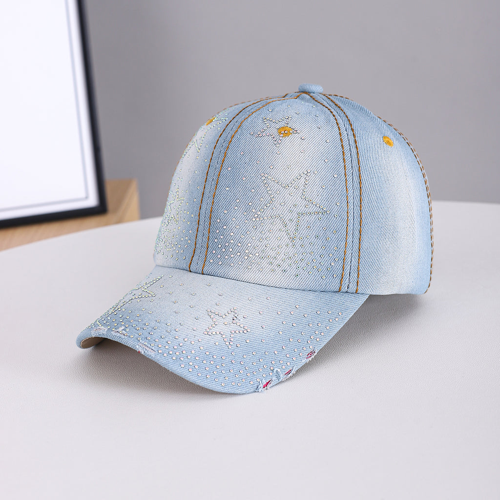 Le printemps et le style d'été de graduation Star-pattern Gradient Full-diamond Brimmed Water-was