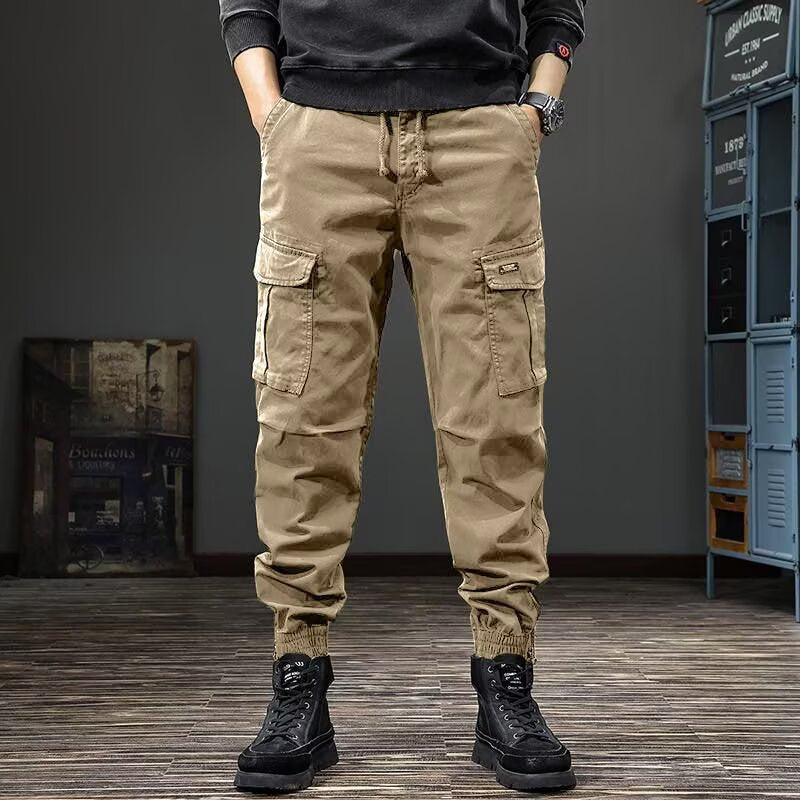 Le printemps et l'automne, style rue, les pantalons de jogging décontractés en bon état