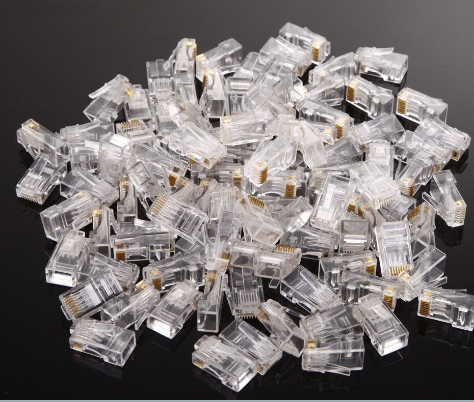 Exquise en conserve 100 PCs Haute Performance Catégorie 6 Crystal Plug Rj45 Crystal Head