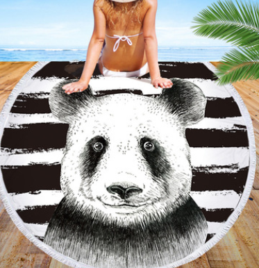 Serviette ronde de plage