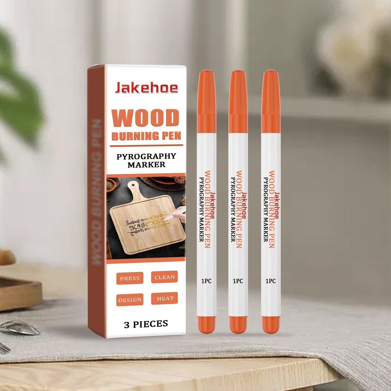 JAKEHOE Ensemble de marqueurs d'artisanat en bois