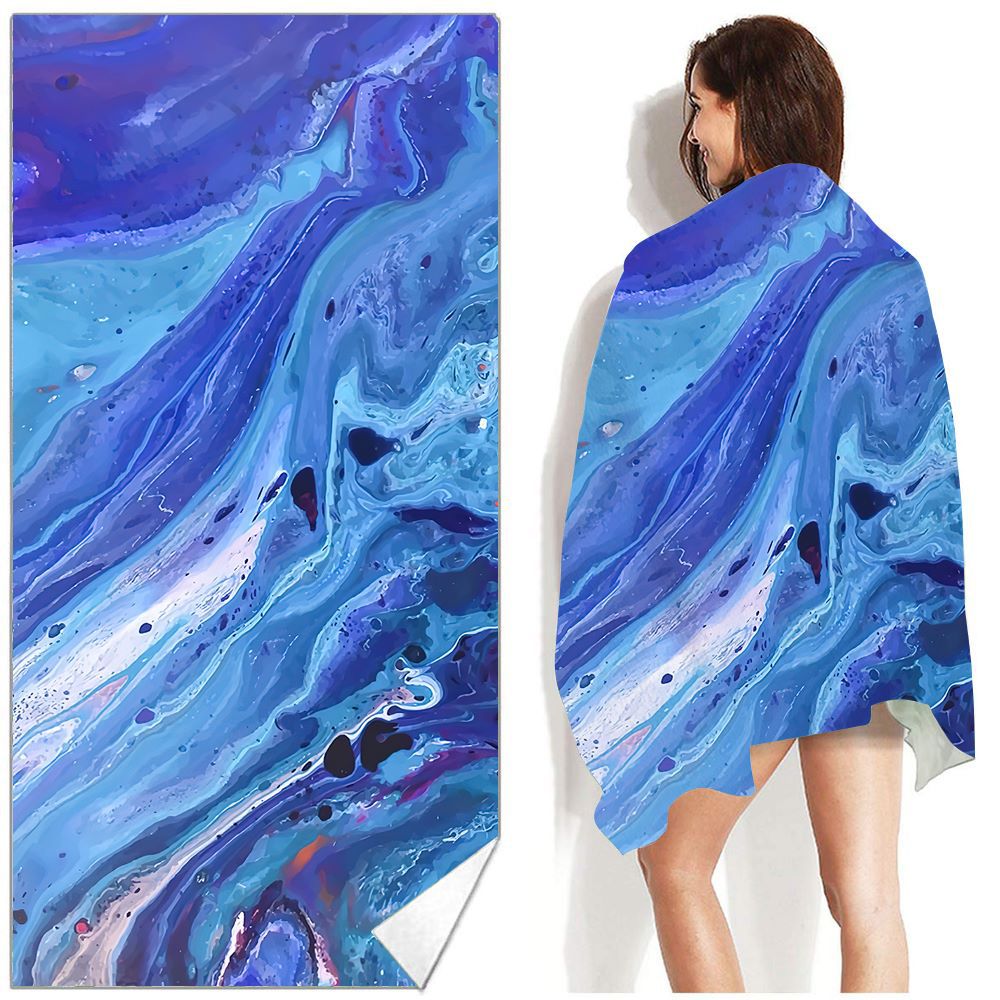 Serviette de plage Bohemian imprimée pour la natation