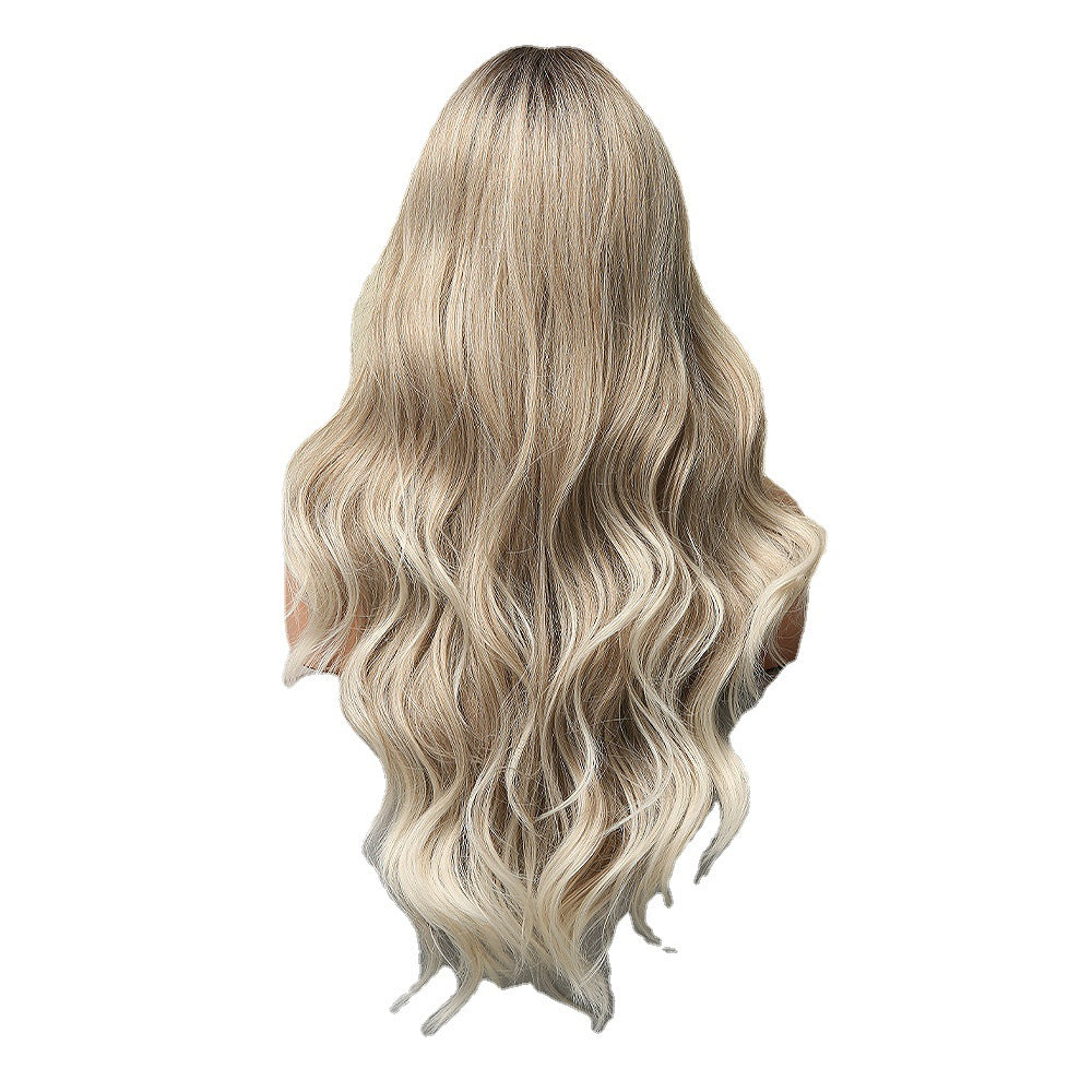 Fashionable Moyen Grande Vague Couleur Mixte Naturelle Perruque