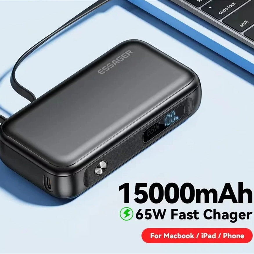 15000mAh Affichage numérique de grande capacité Alimentation mobile