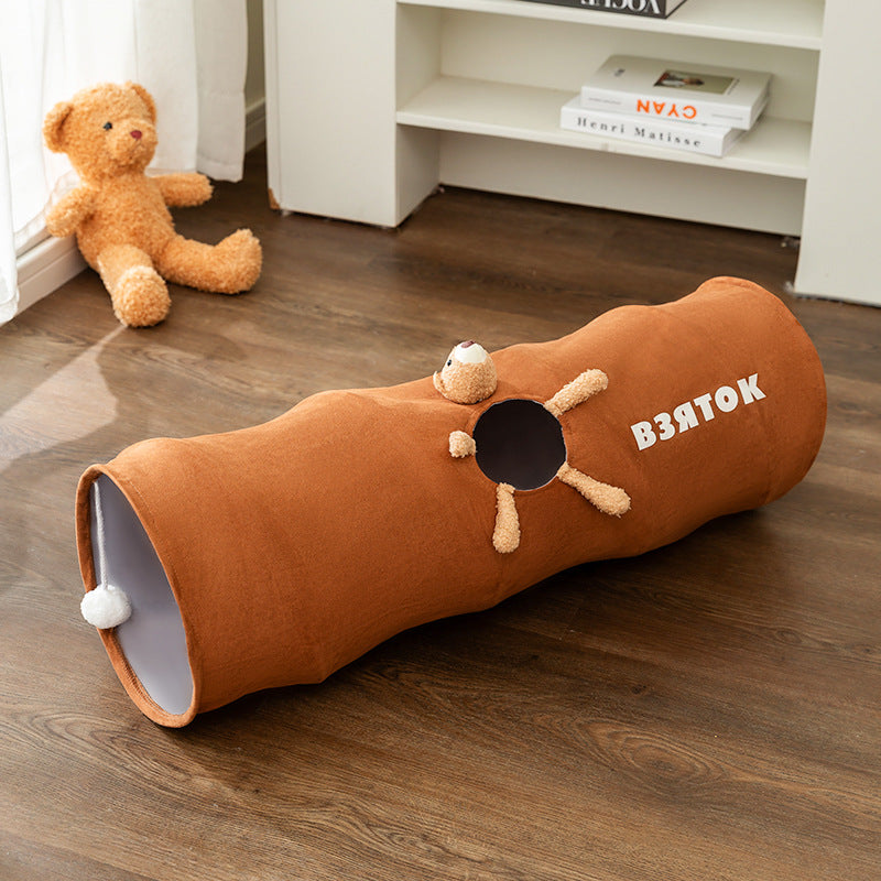Jouet pliable de dessin animé du tunnel de chat
